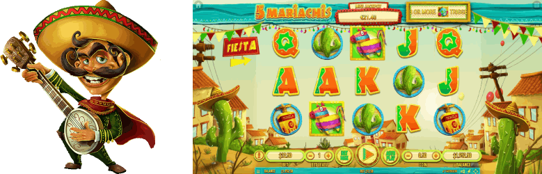 5 Mariachis Slot game is produced by Habanero Software