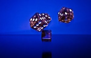 dices on blue