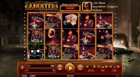 Gangsters slot by Habanero will tripple every win during FS mode